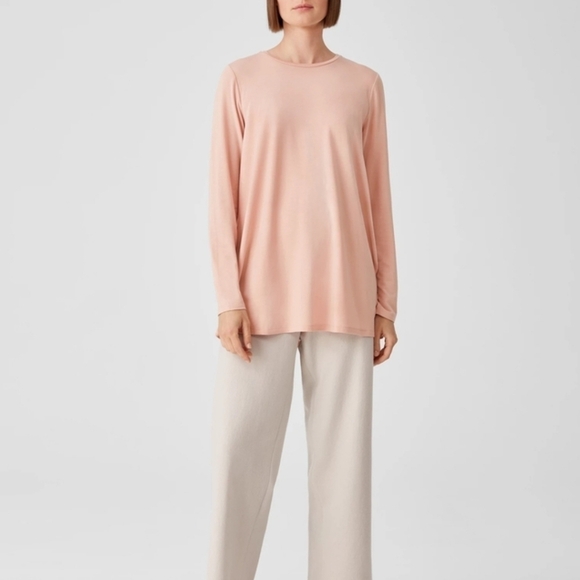 Eileen Fisher Fine Jersey Crew Neck Top - Picture 3 of 11